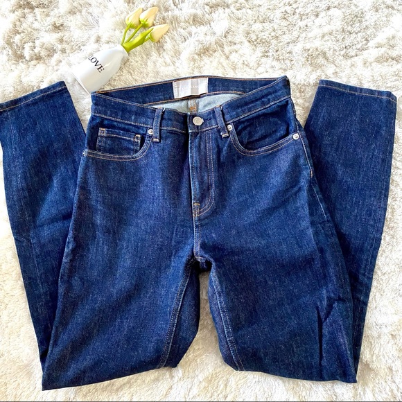 Everlane The High-Rise Skinny Jean Size 26 Indigo - Picture 13 of 16